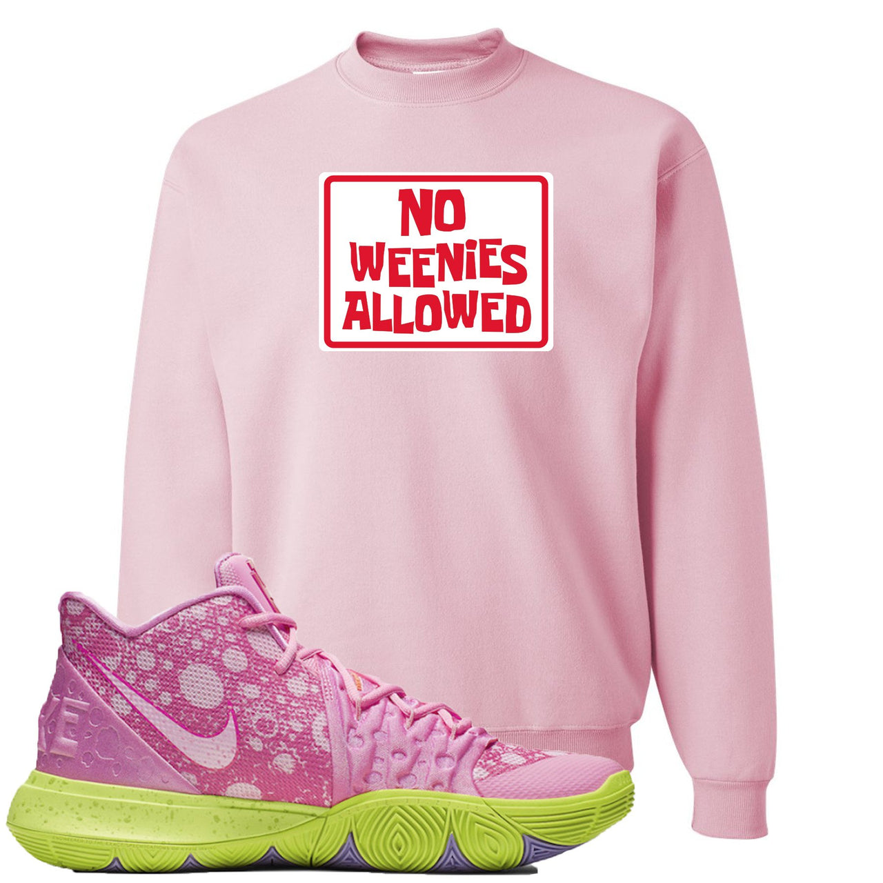 Patrick K5s Sweater | No Weenies Allowed, Light Pink