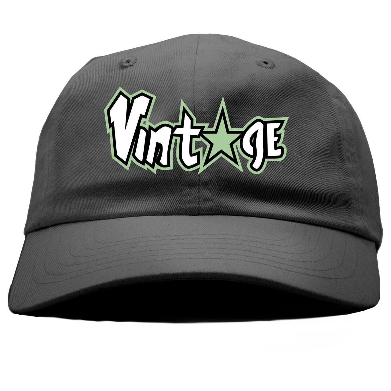 Fresh Mint 95s Dad Hat | Vintage Star Logo, Dark Gray