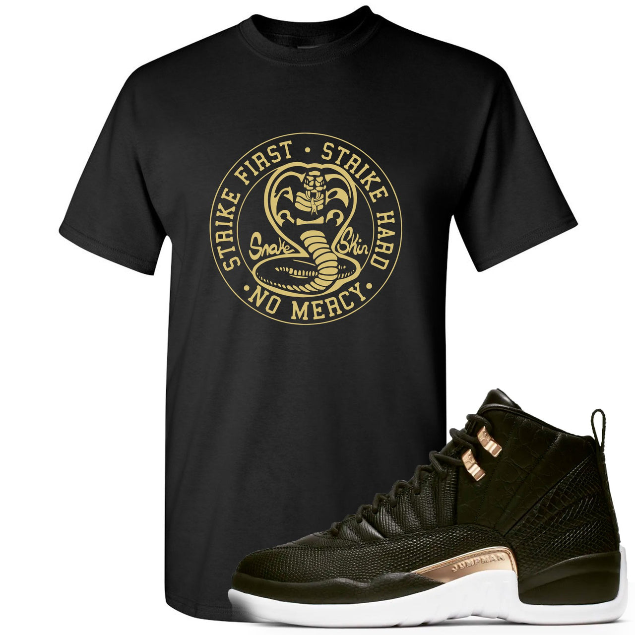 Reptile WMNS 12s T Shirt | Cobra Snake, Black
