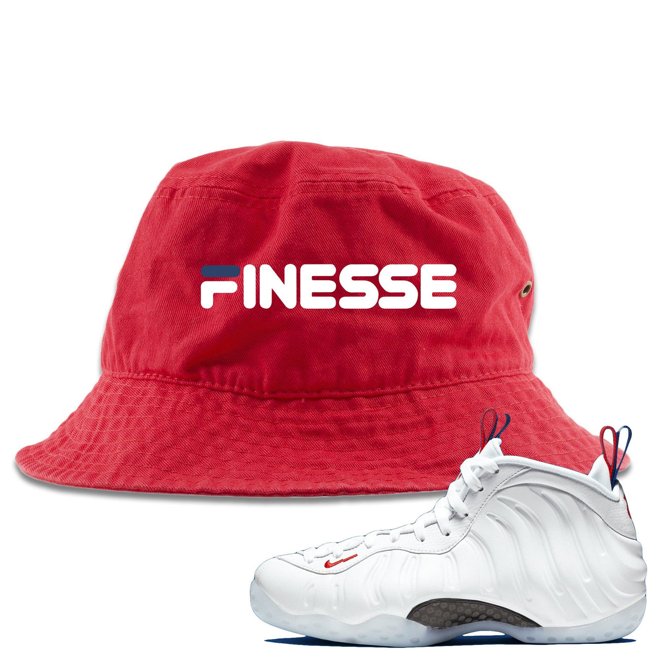 USA One Foams Bucket Hat | Finesse, Red
