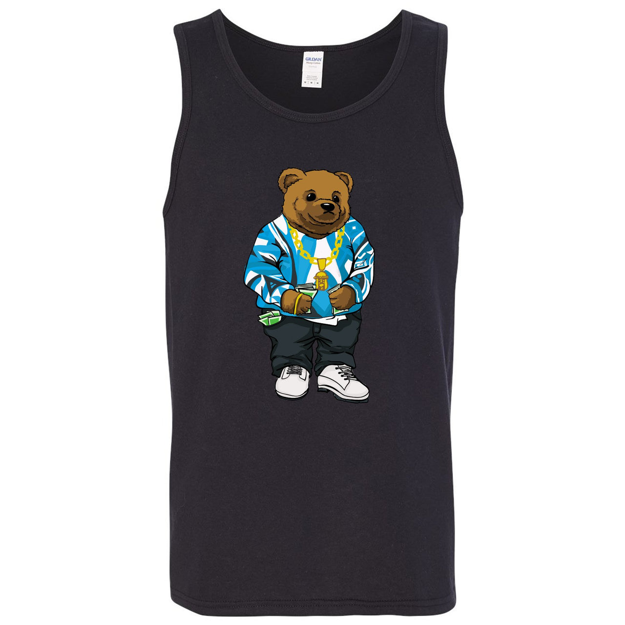 University Blue Blazers Mens Tank Top | Sweater Bear, Black