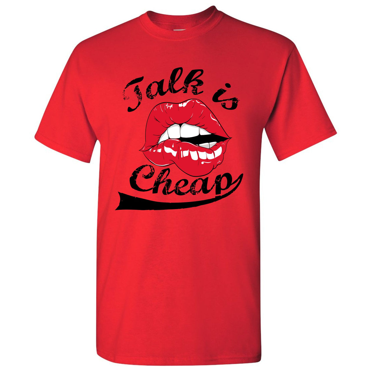 Bred 2019 4s T Shirt | Talking Lips, Red