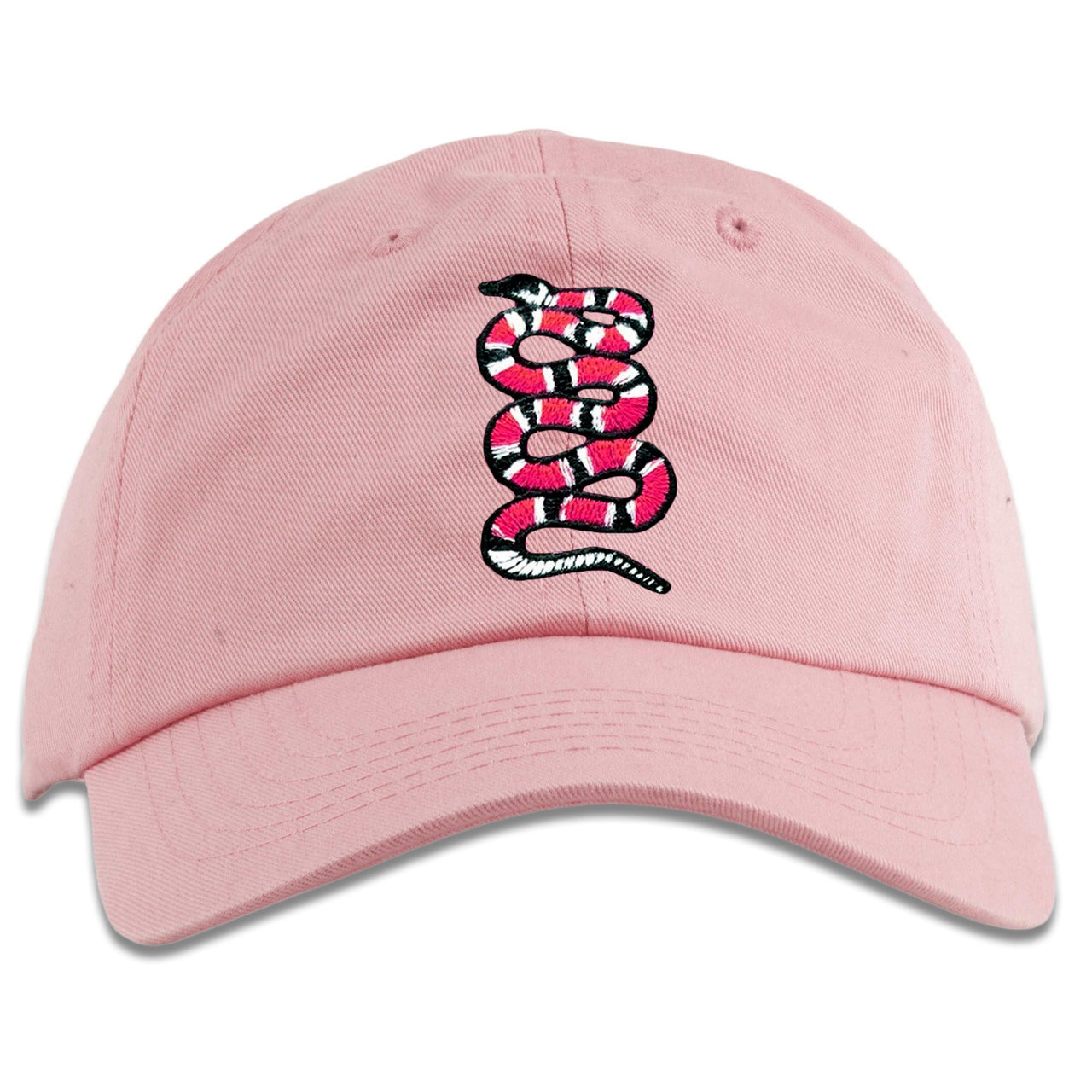 Pink Snakeskin WMNS Low 11s Dad Hat | Coiled Snake, Light Pink
