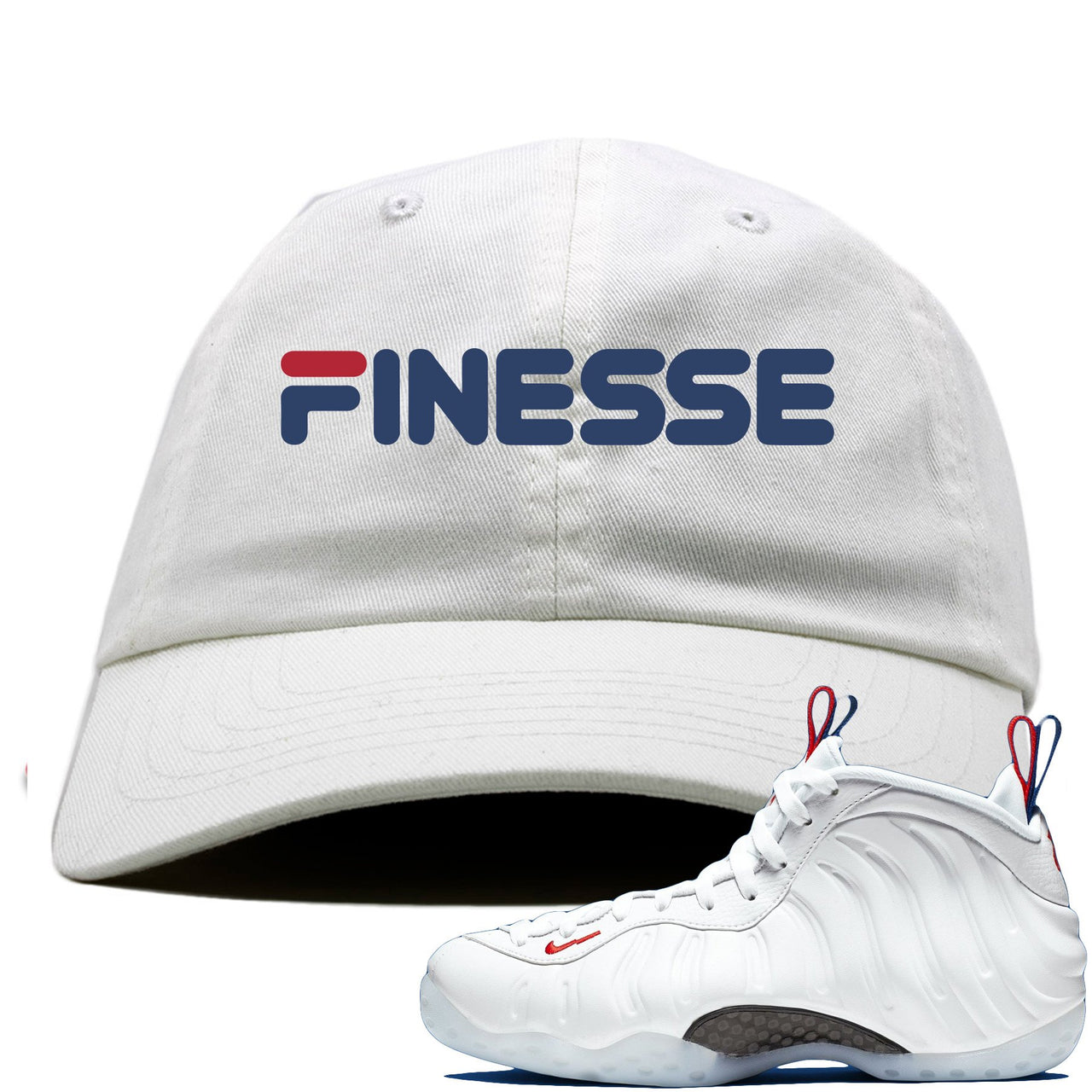 USA One Foams Dad Hat | Finesse, White