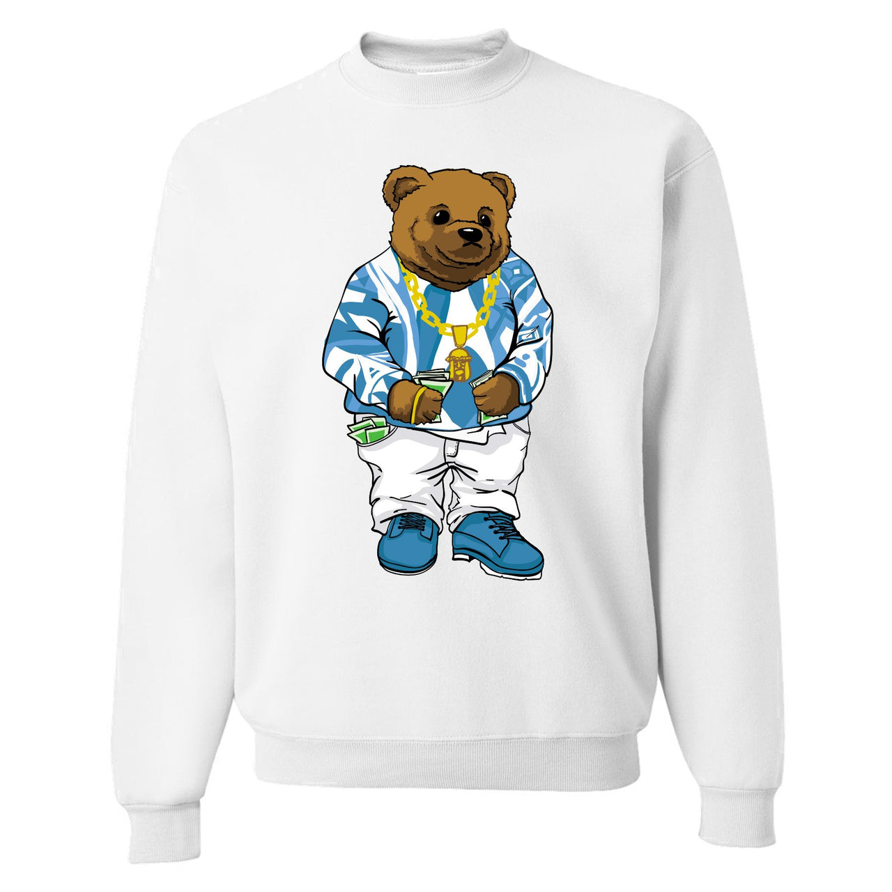 UNC Low 1s Sweater | Sweater Bear, White