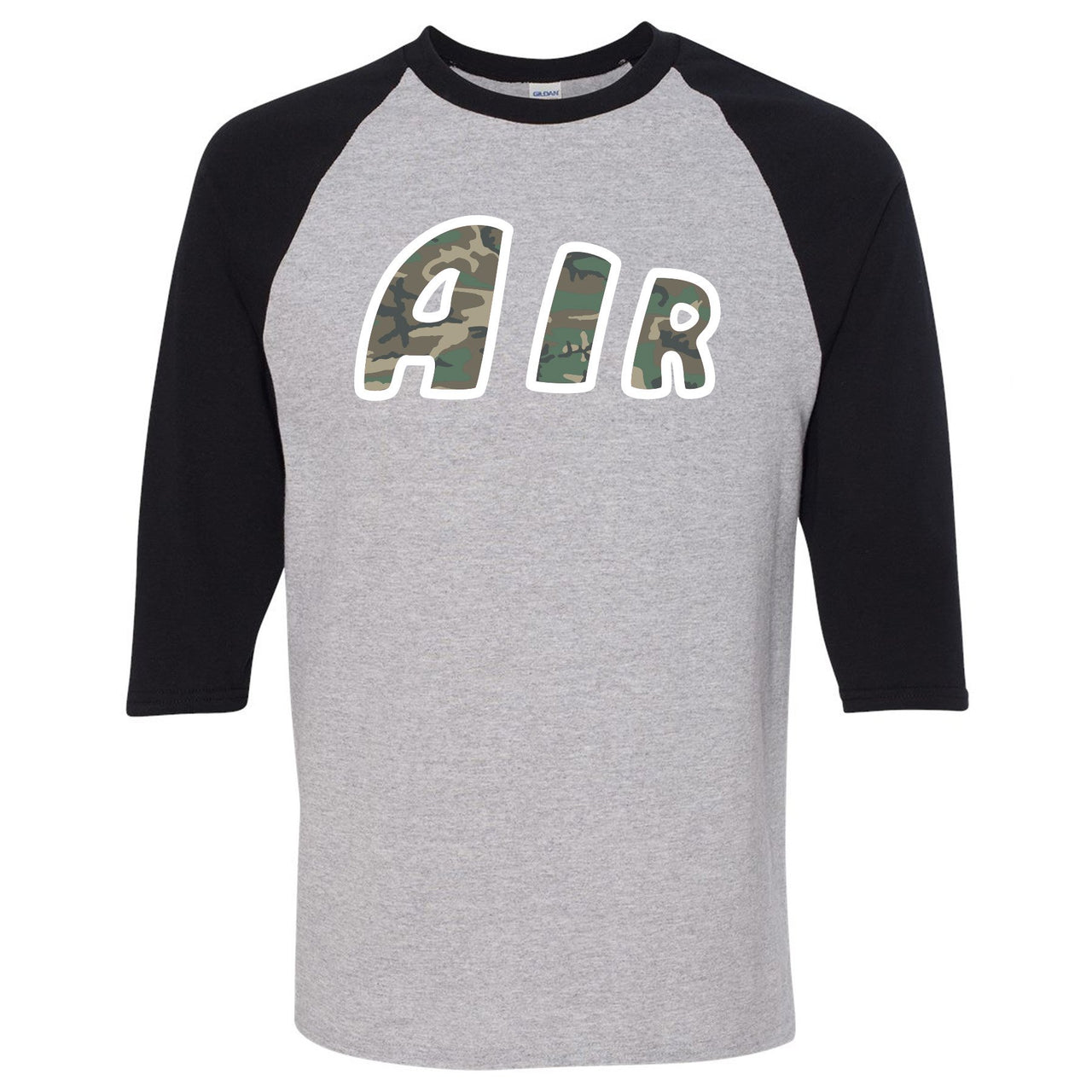 Camo Uptempos Raglan T Shirt | Air, Sport Grey and Black