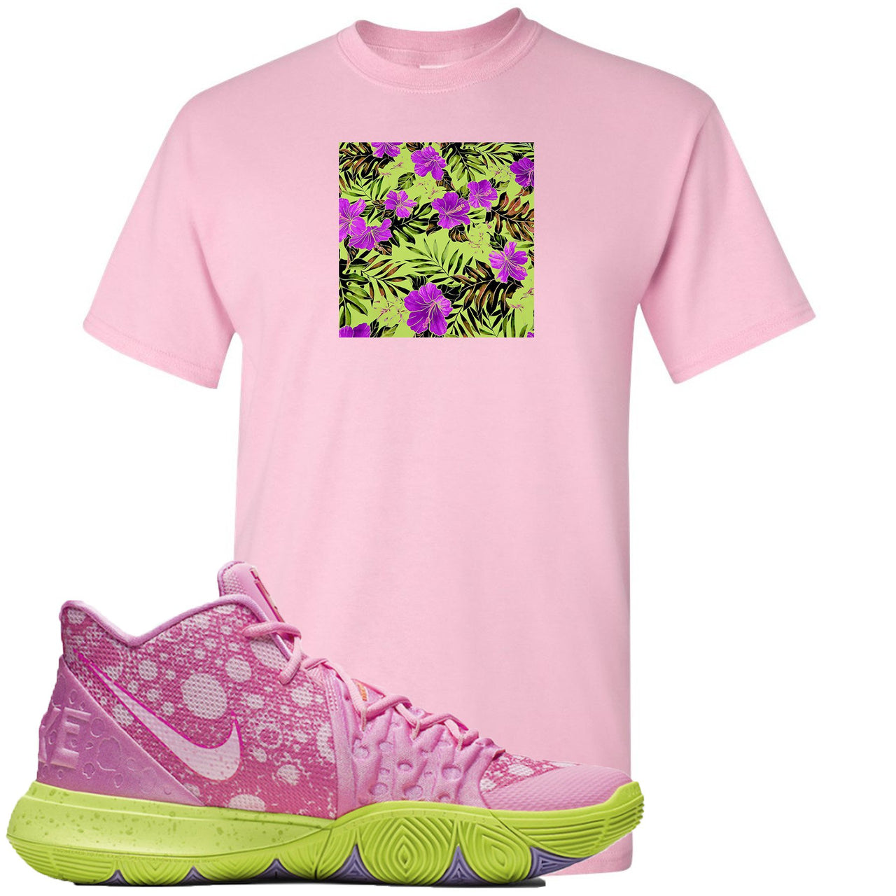 Patrick K5s T Shirt | Hawaiian Pattern, Light Pink