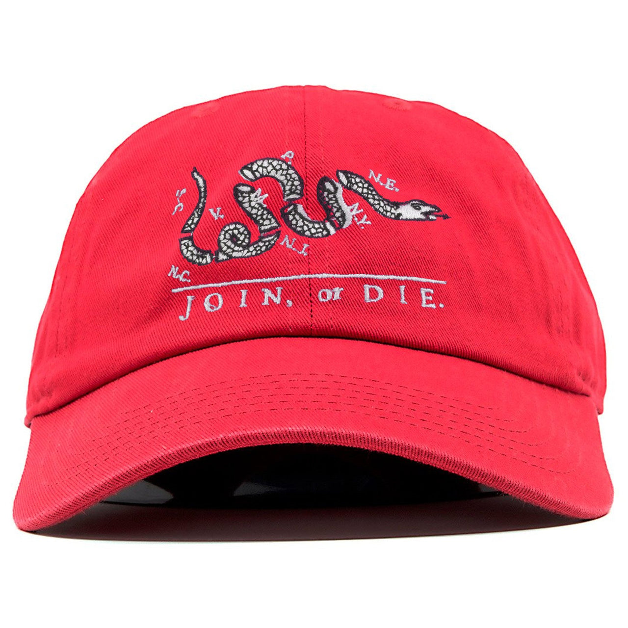 Snakeskin Foam Ones Dad Hat | Join or Die, Red