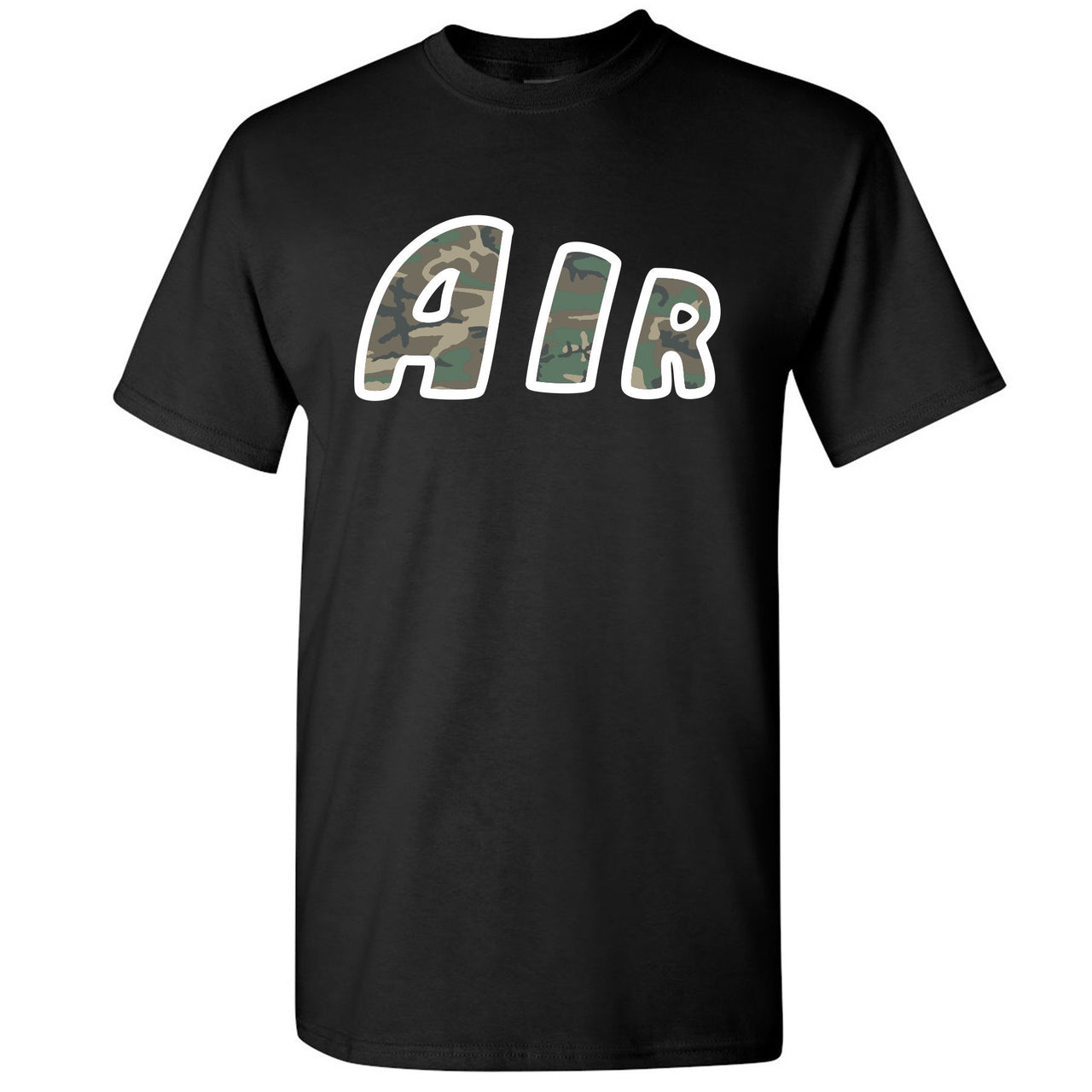 Camo Uptempos T Shirt | Air, Black