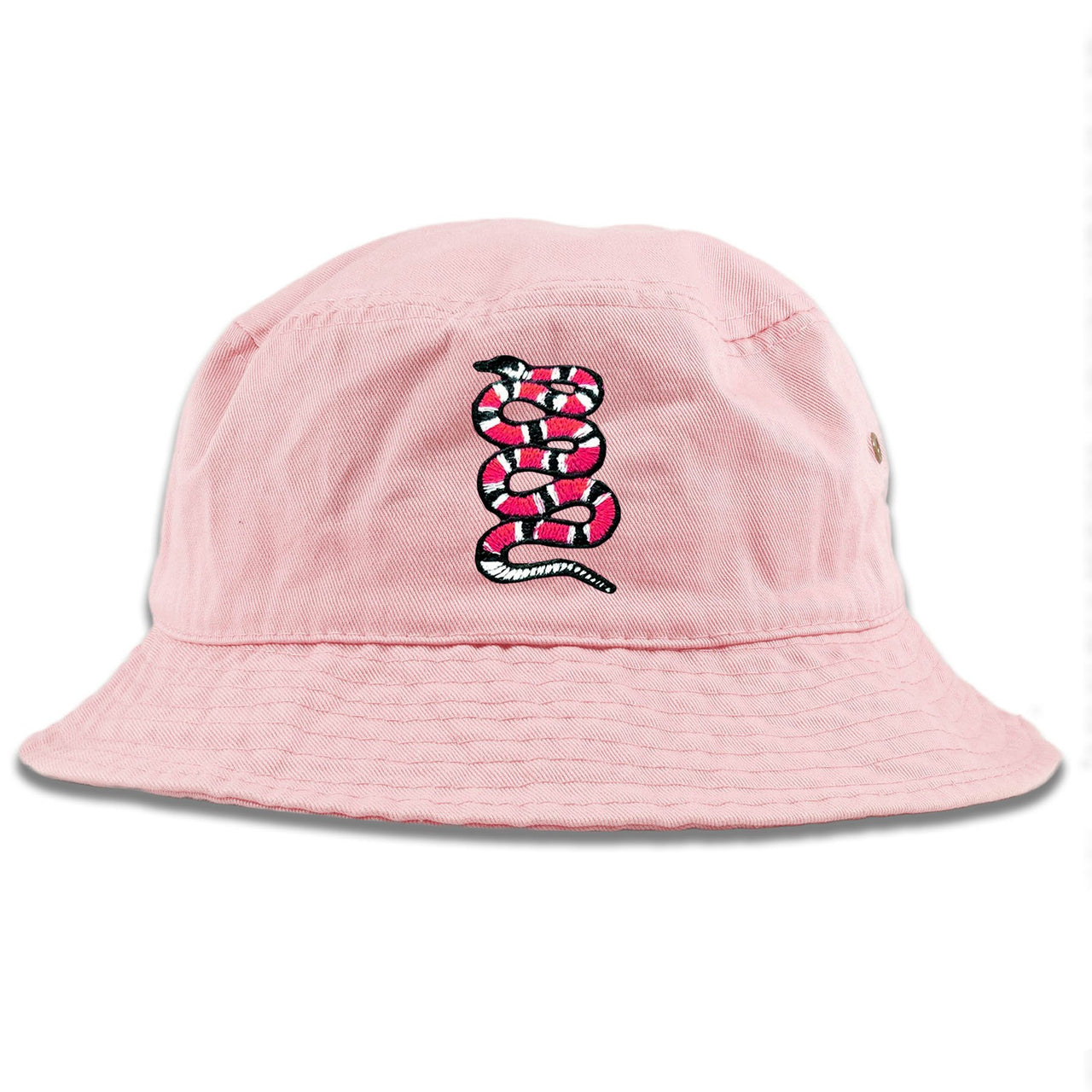 Pink Snakeskin WMNS Low 11s Bucket Hat | Coiled Snake, Light Pink