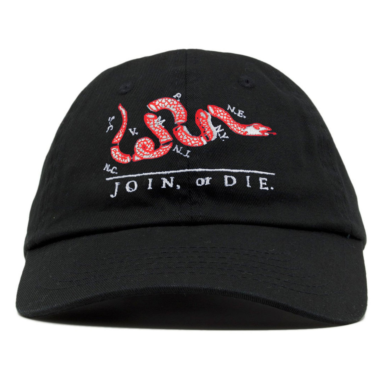 Snakeskin Foam Ones Dad Hat | Join or Die, Black