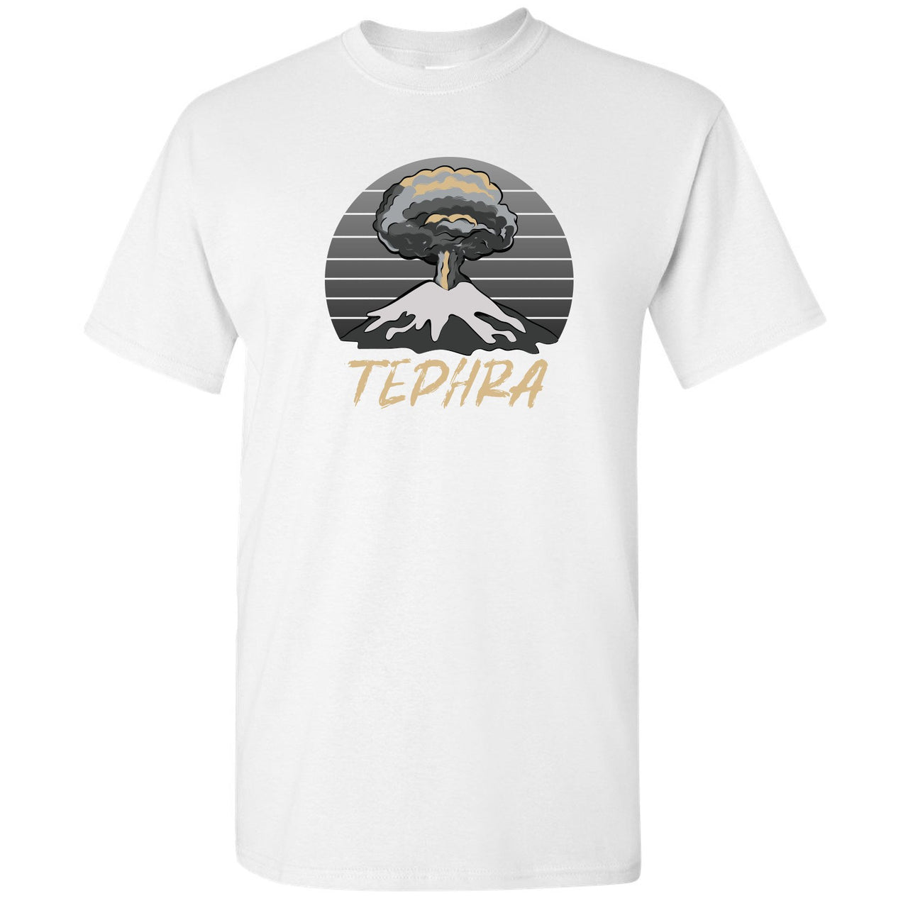 Tephra v2 700s T Shirt | Tephra Volcano, White