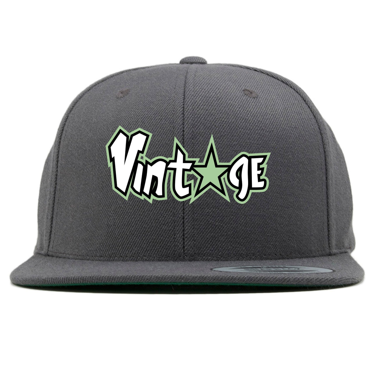 Fresh Mint 95s Snapback | Vintage Star Logo, Dark Gray