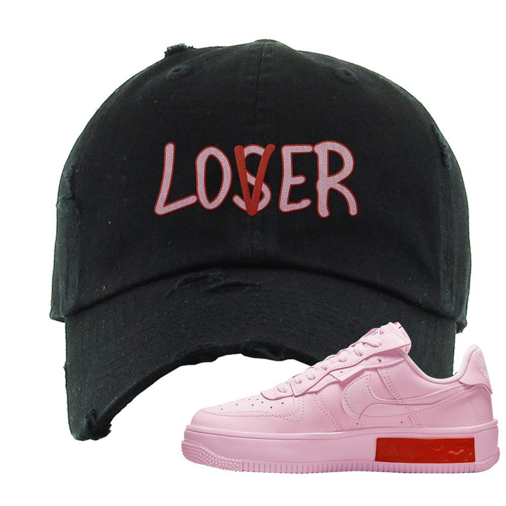 Air Force 1 Low Fontanka Distressed Dad Hat | Lover, Black