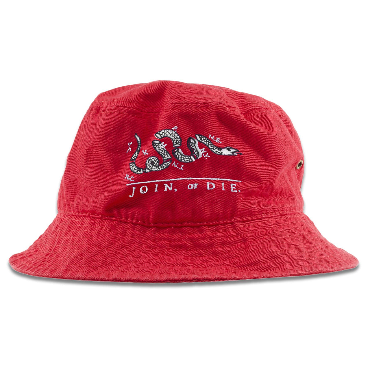 Snakeskin Foam Ones Bucket Hat | Join or Die, Red