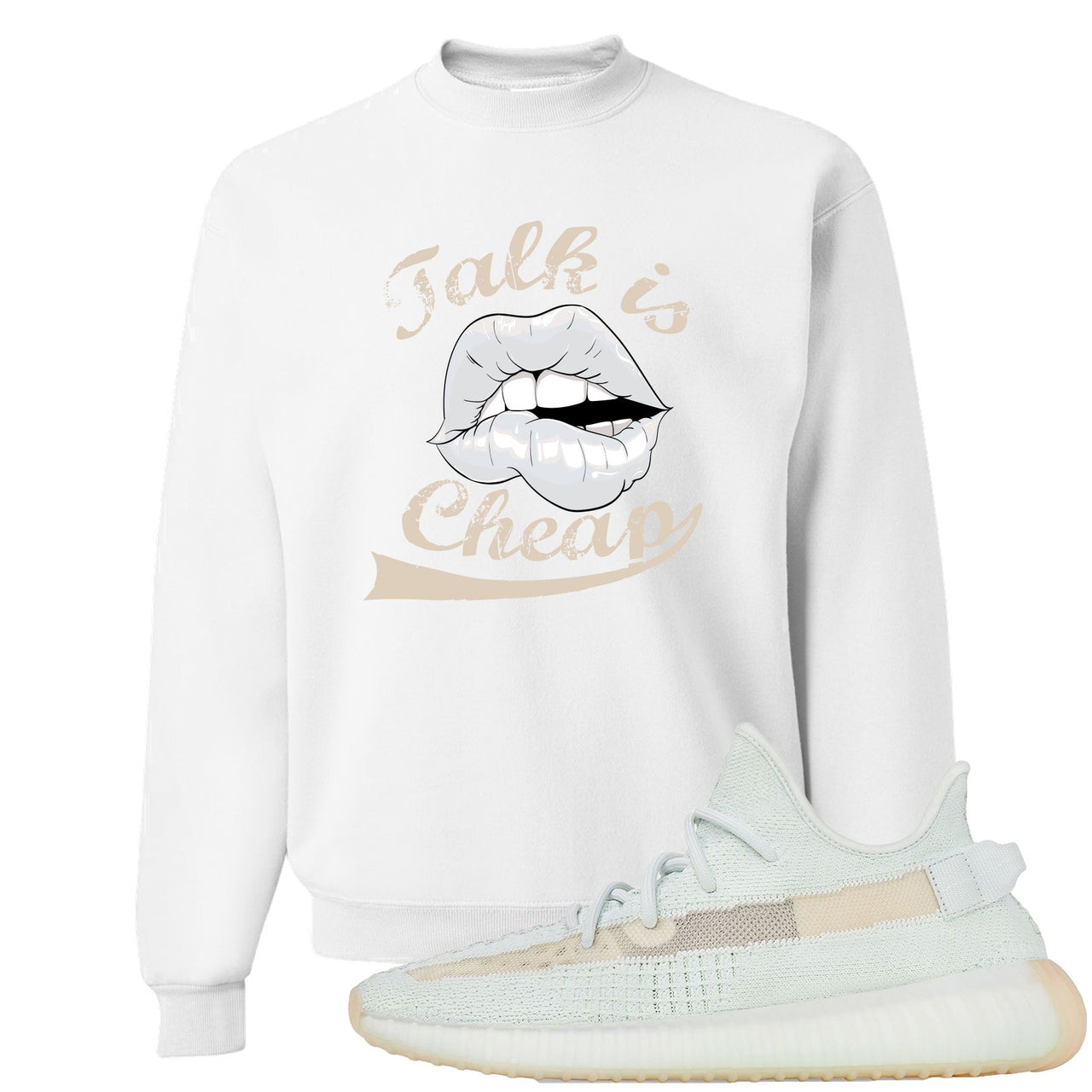 Hyperspace 350s Crewneck Sweater | Talking Lips, White