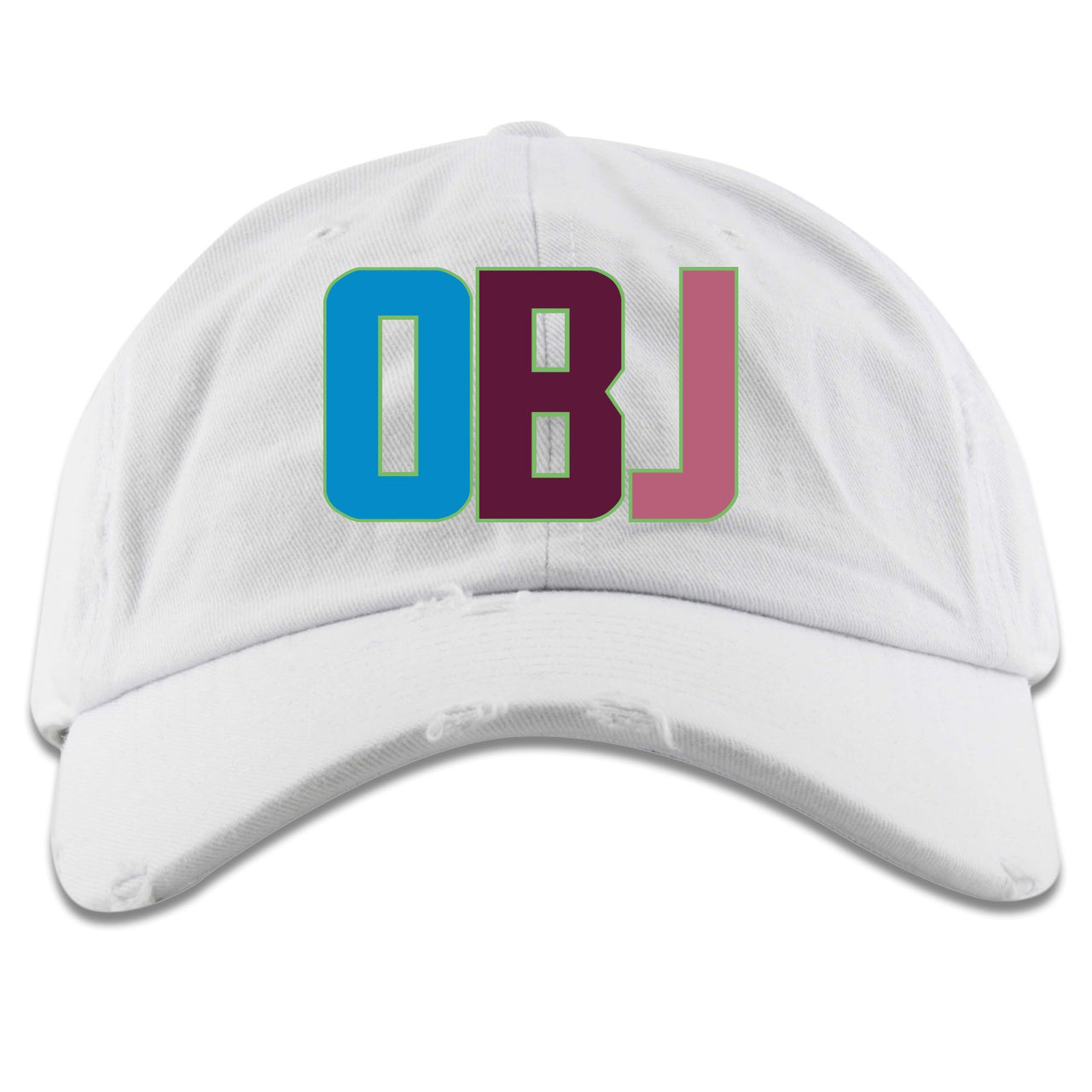 OBJ 720s Distressed Dad Hat | OBJ, White
