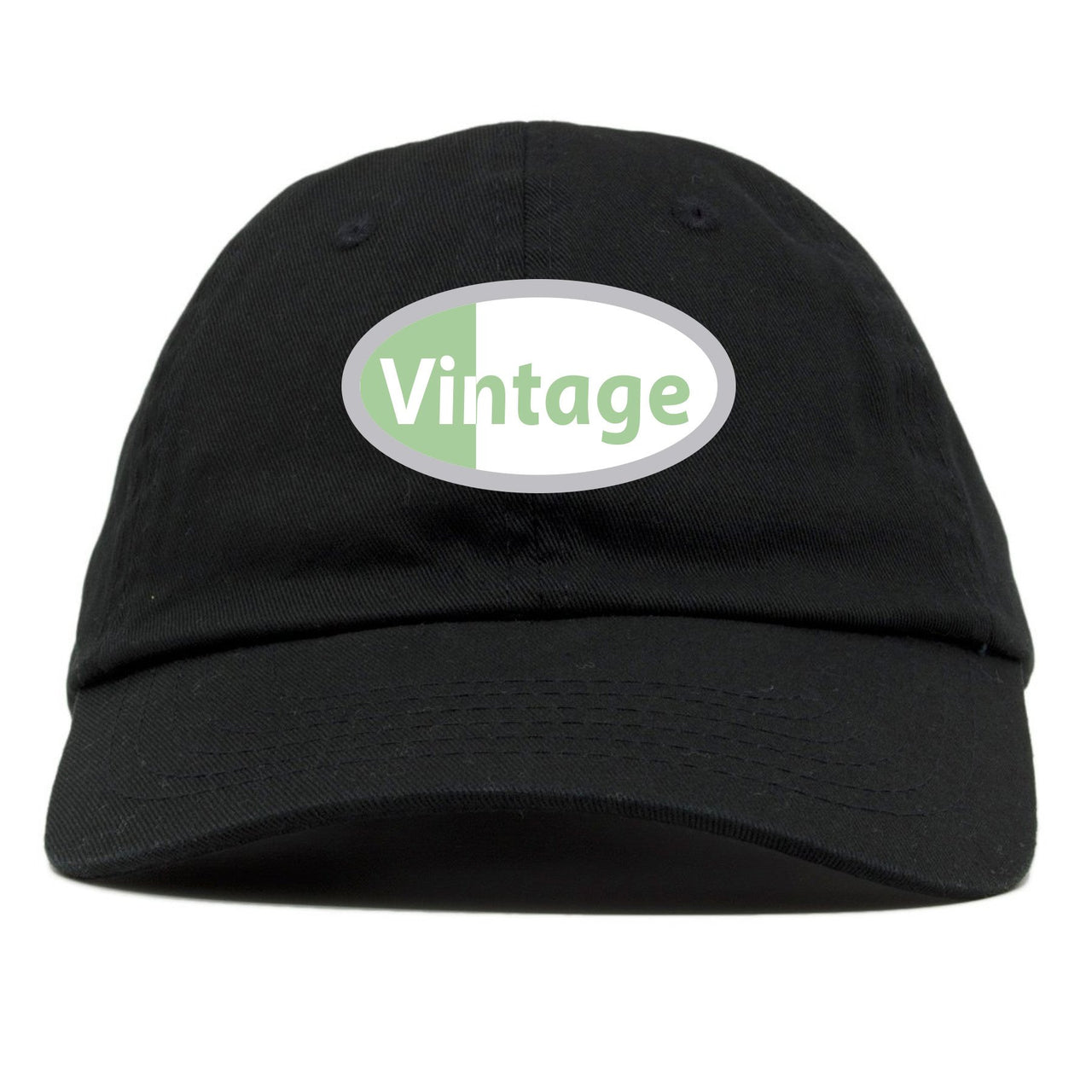 Fresh Mint 95s Dad Hat | Vintage Oval Logo, Black