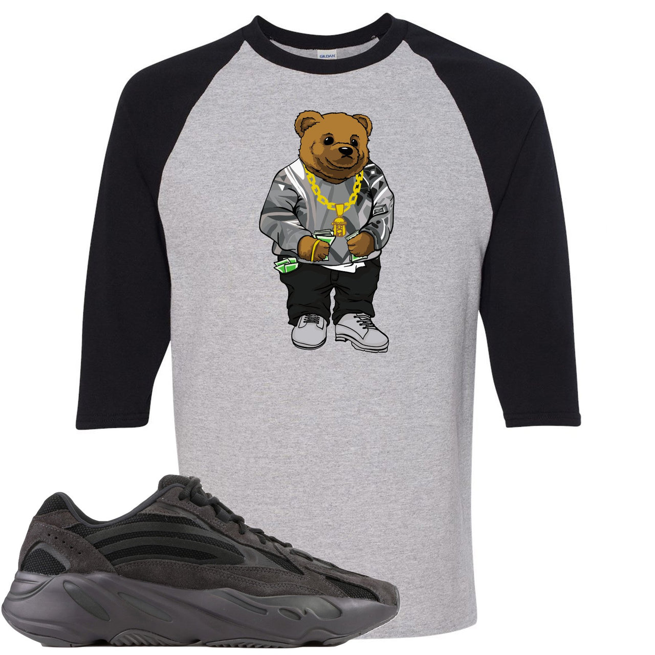 Vanta v2 700s Raglan T Shirt | Sweater Bear, Sports Gray and Black