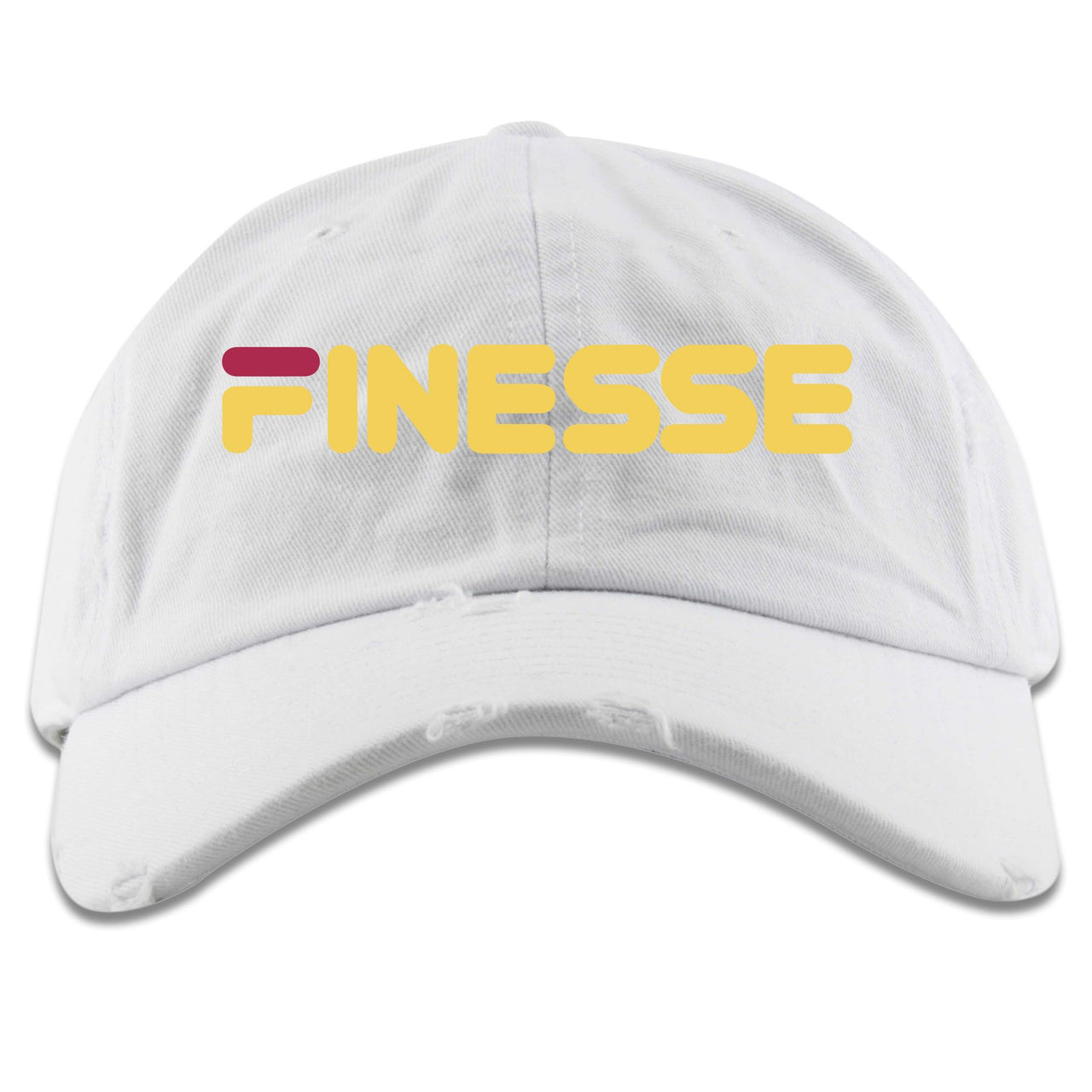 Varsity Maize Mid Blazers Distressed Dad Hat Finesse, White