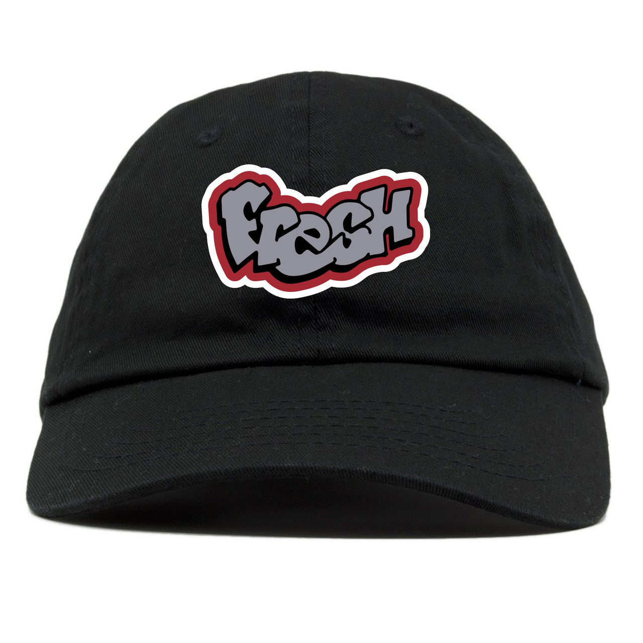 Bred 2019 4s Dad Hat | Fresh Logo, Black