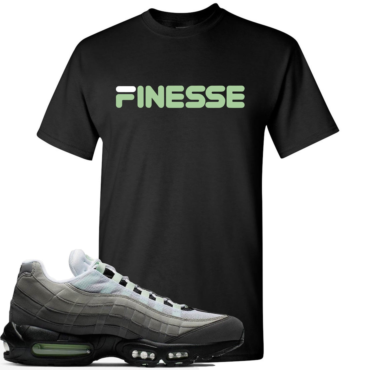 Fresh Mint 95s T Shirt | Finesse, Black