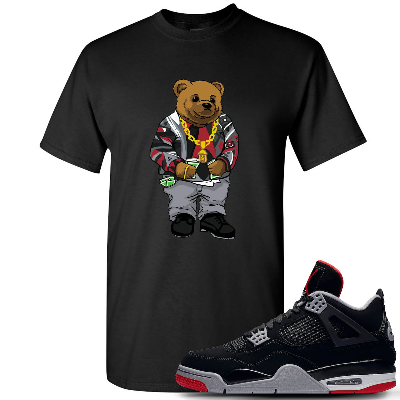 Bred 2019 4s T Shirt | Sweater Bear, Black