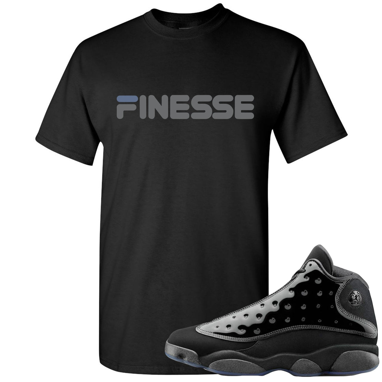 Cap and Gown 13s T Shirt | Finesse, Black