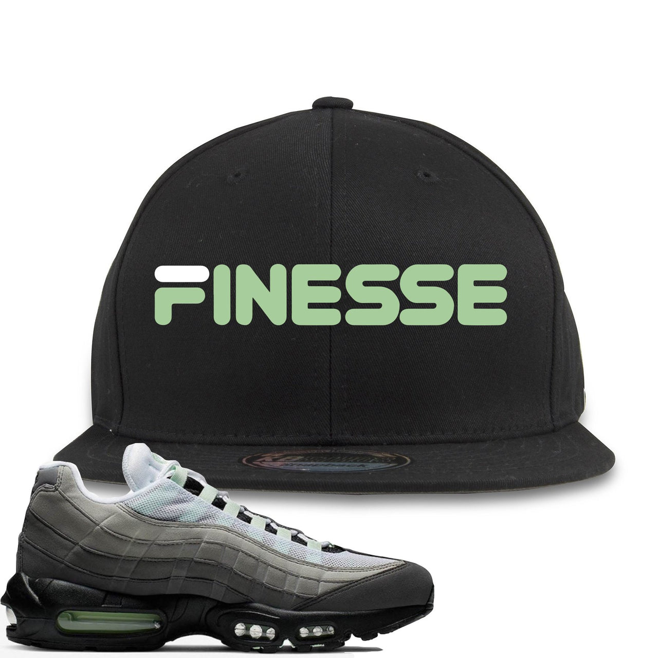 Fresh Mint 95s Snapback | Finesse, Black