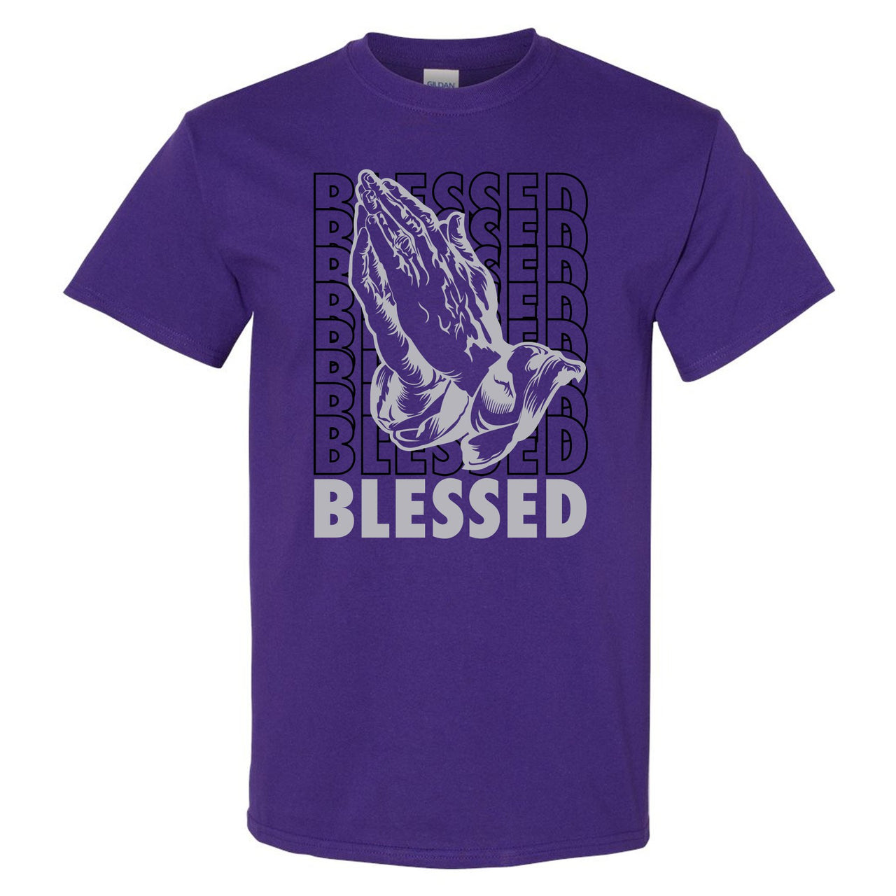 Ray Allen 7s Sneaker Hook Up Blessed Praying Hands Purple T-Shirt