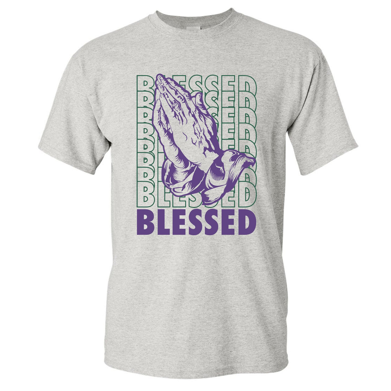 Ray Allen 7s Sneaker Hook Up Blessed Praying Hands Gray T-Shirt