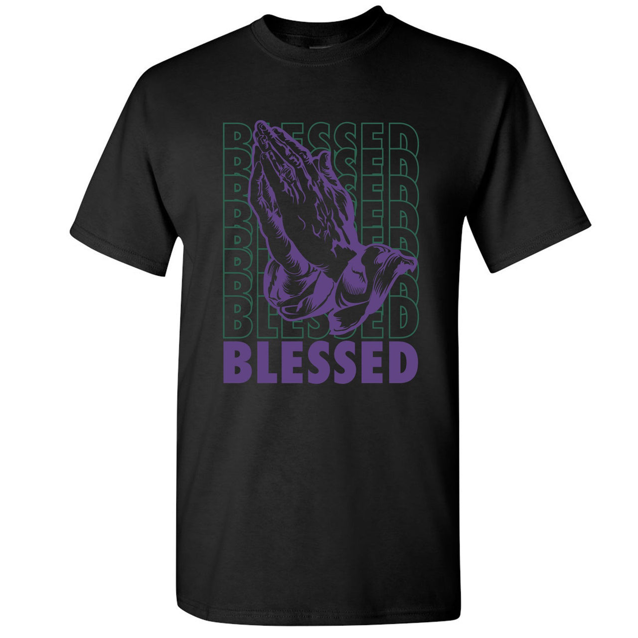 Ray Allen 7s Sneaker Hook Up Blessed Praying Hands Black T-Shirt