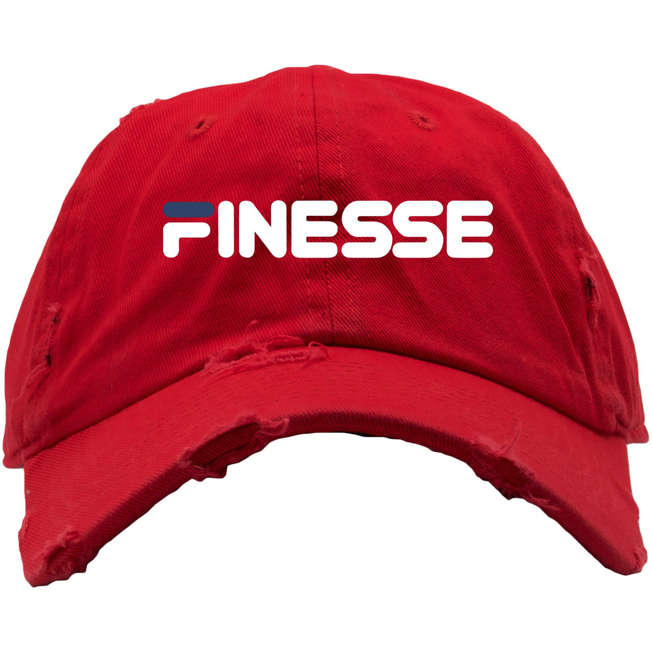 USA One Foams Distressed Dad Hat | Finesse, Red