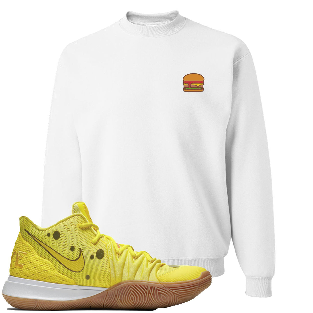 Spongebob K5s Sweater | Hamburger, White