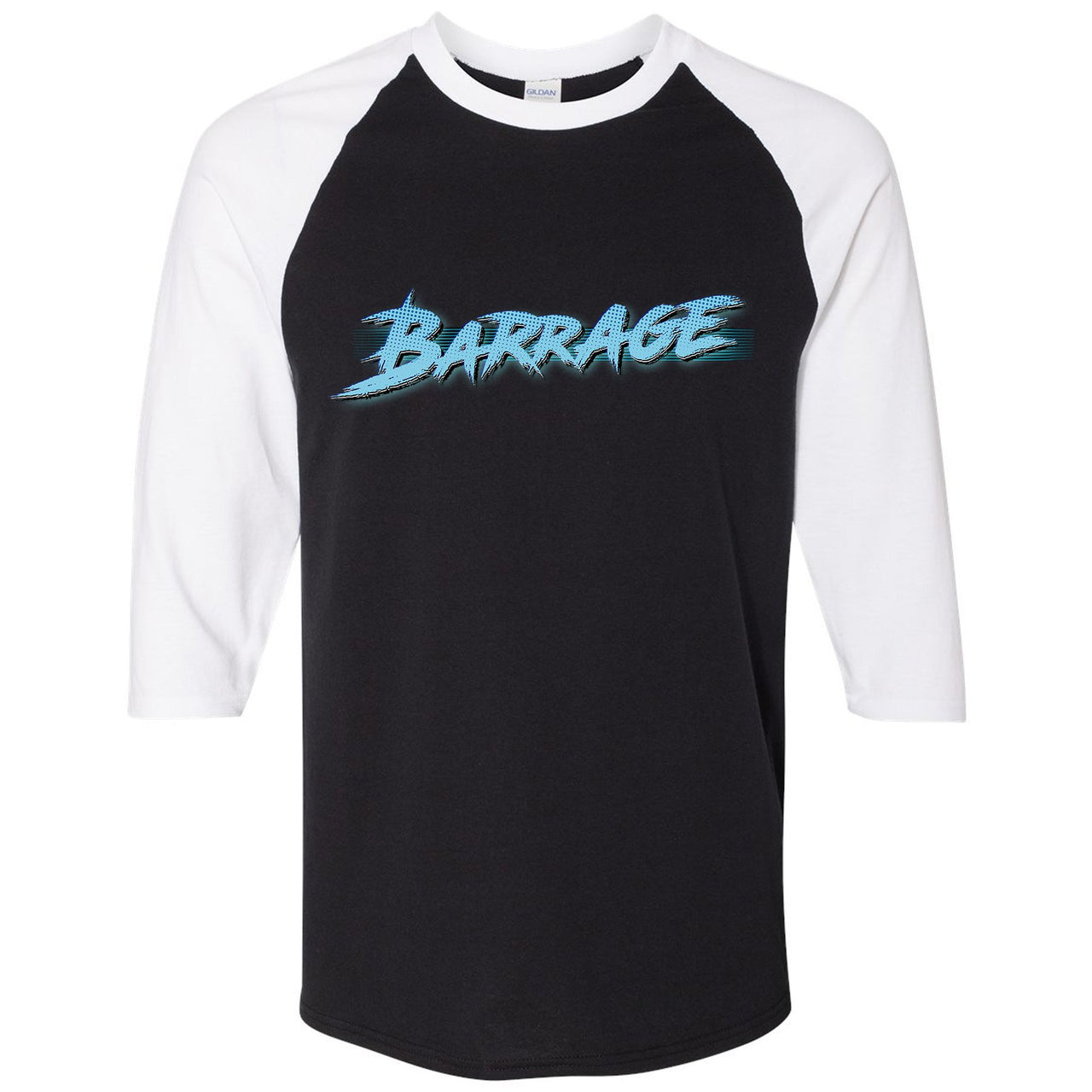 Cabana Mid Barrages Raglan T Shirt | Barrage, Black and White