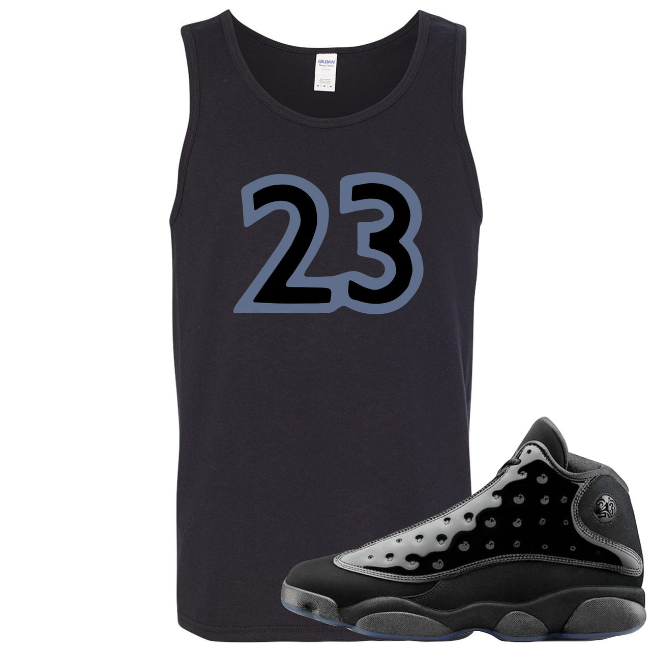 Cap and Gown 13s Mens Tank Top | 23, Black