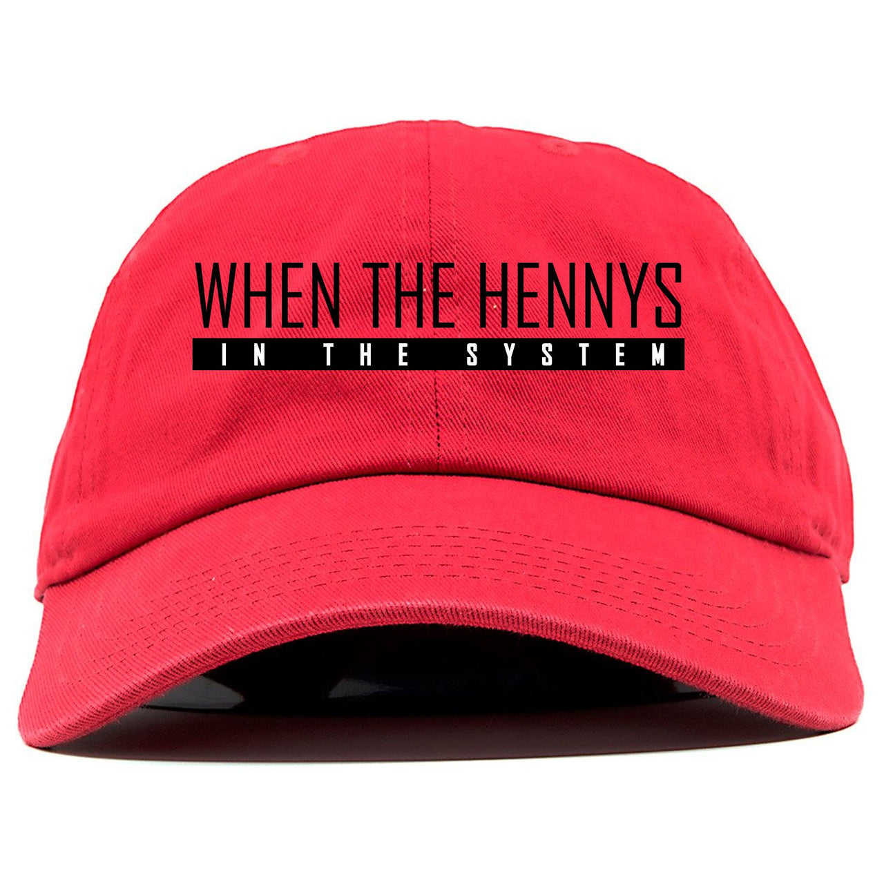 Bred 2019 4s Dad Hat | When the Hennys, Red