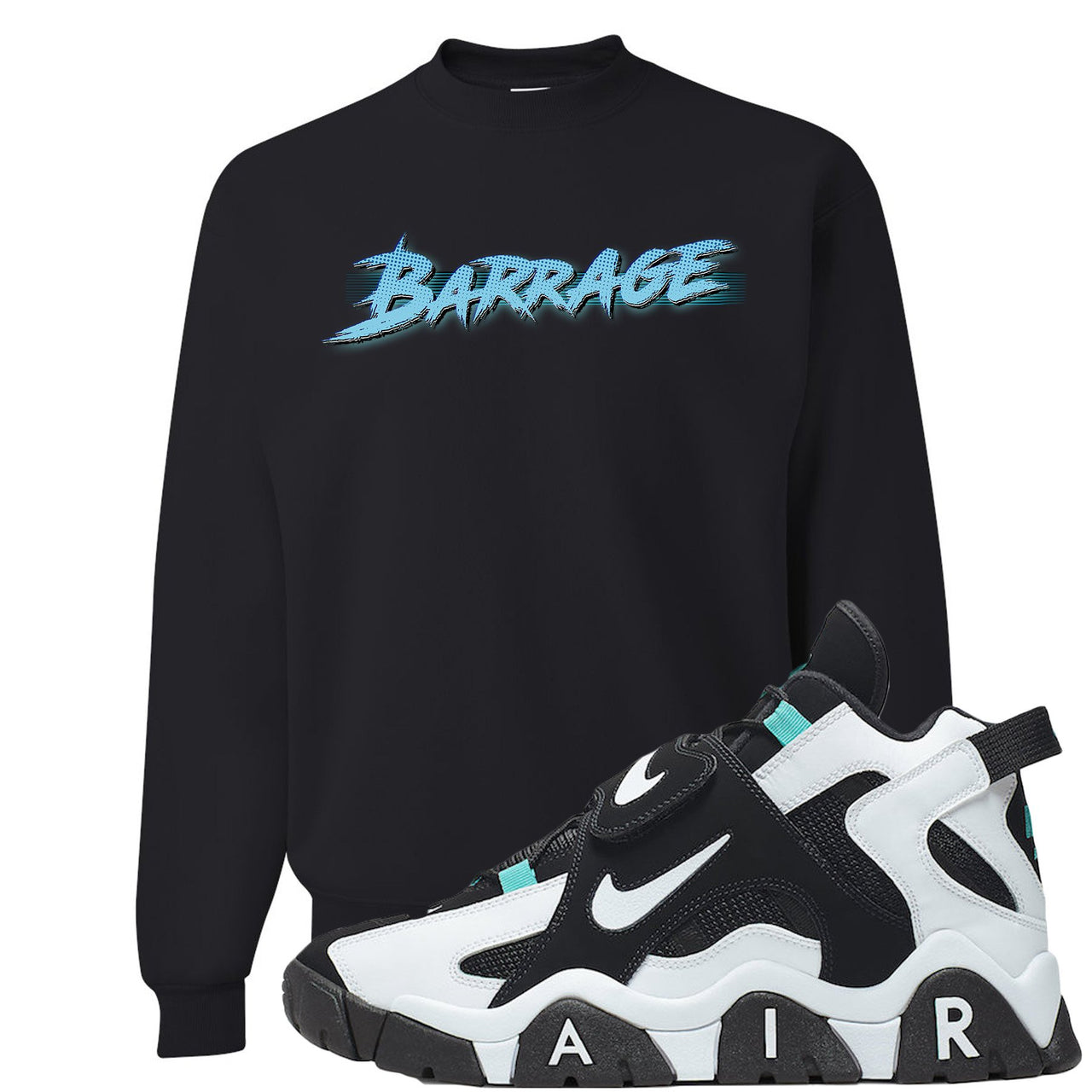Cabana Mid Barrages Crewneck Sweatshirt | Barrage, Black