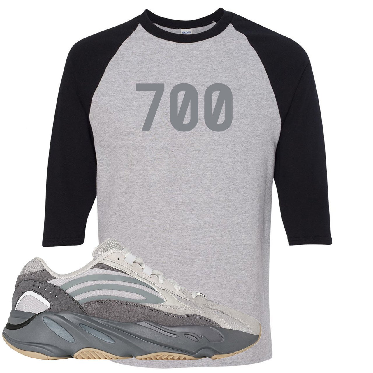 Tephra v2 700s Raglan T Shirt | 700, Sports Gray and Black