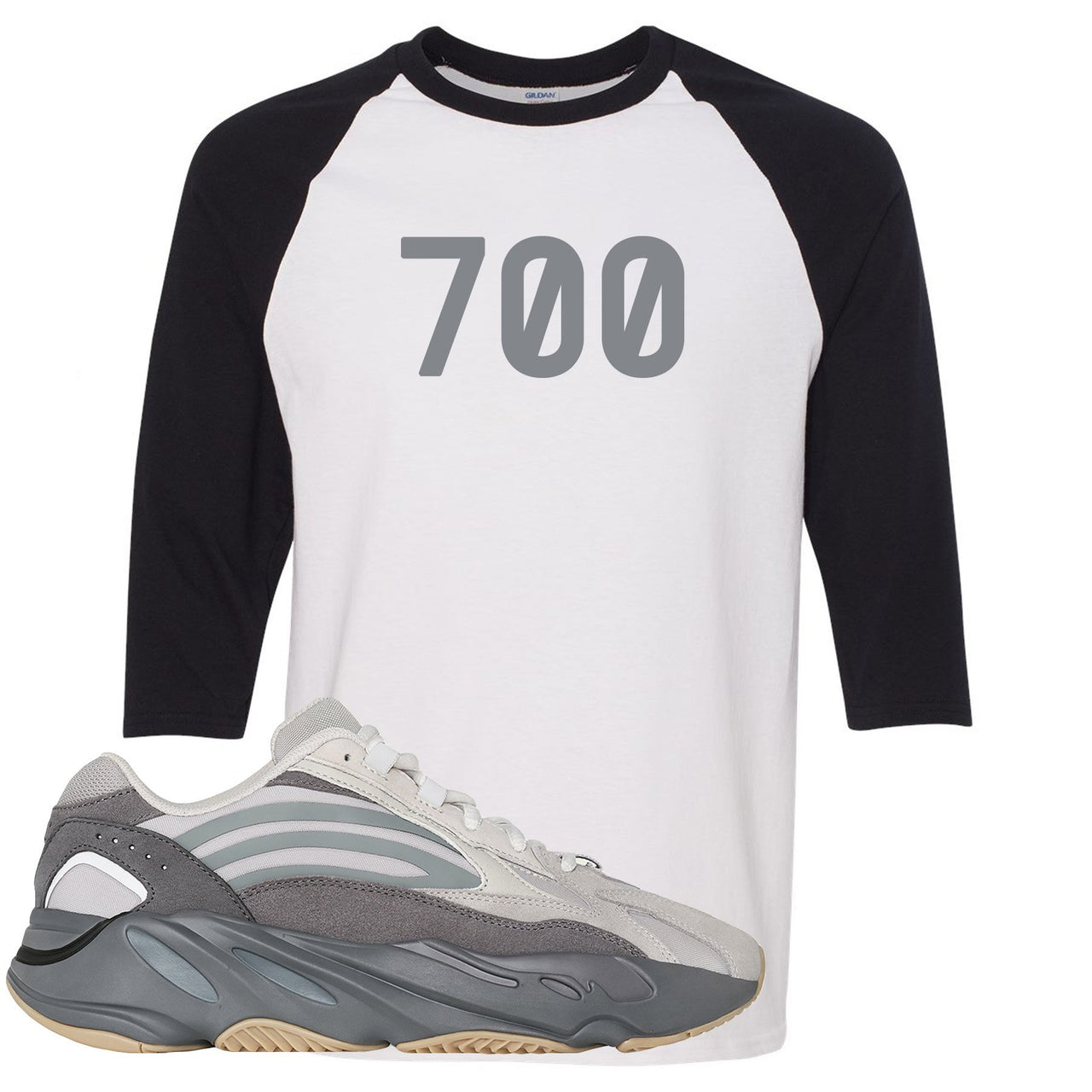 Tephra v2 700s Raglan T Shirt | 700, White and Black