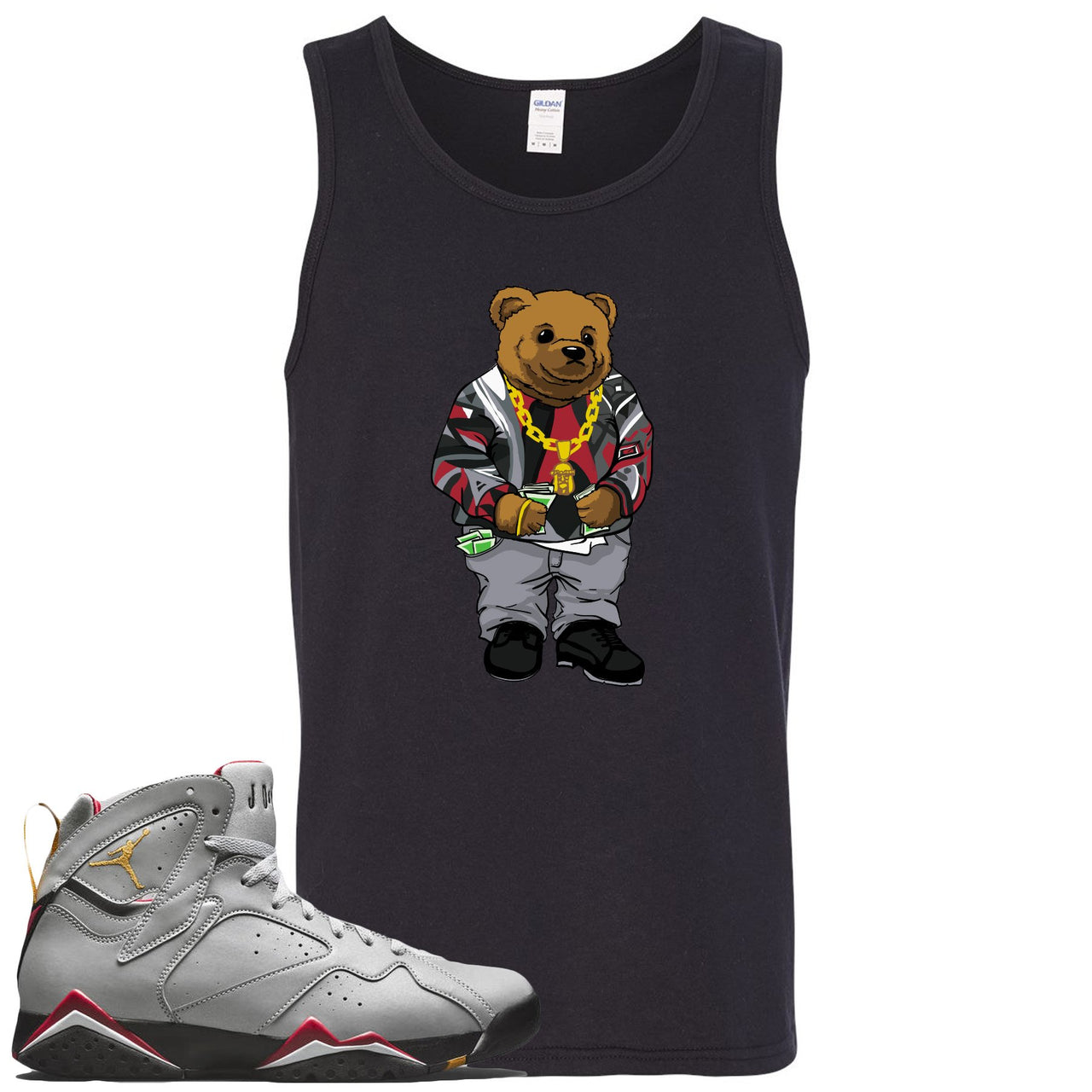 Reflections of a Champion 7s Mens Tank Top | Sweater Bear, Black