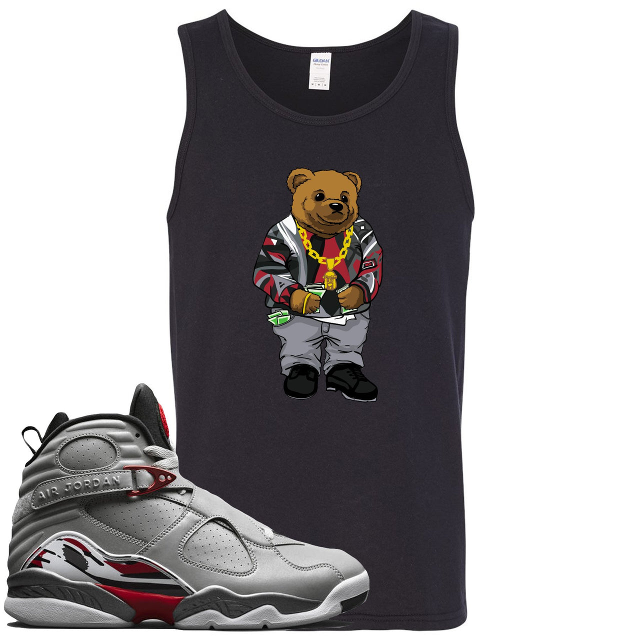Reflections of a Champion 8s Mens Tank Top | Sweater Bear, Black