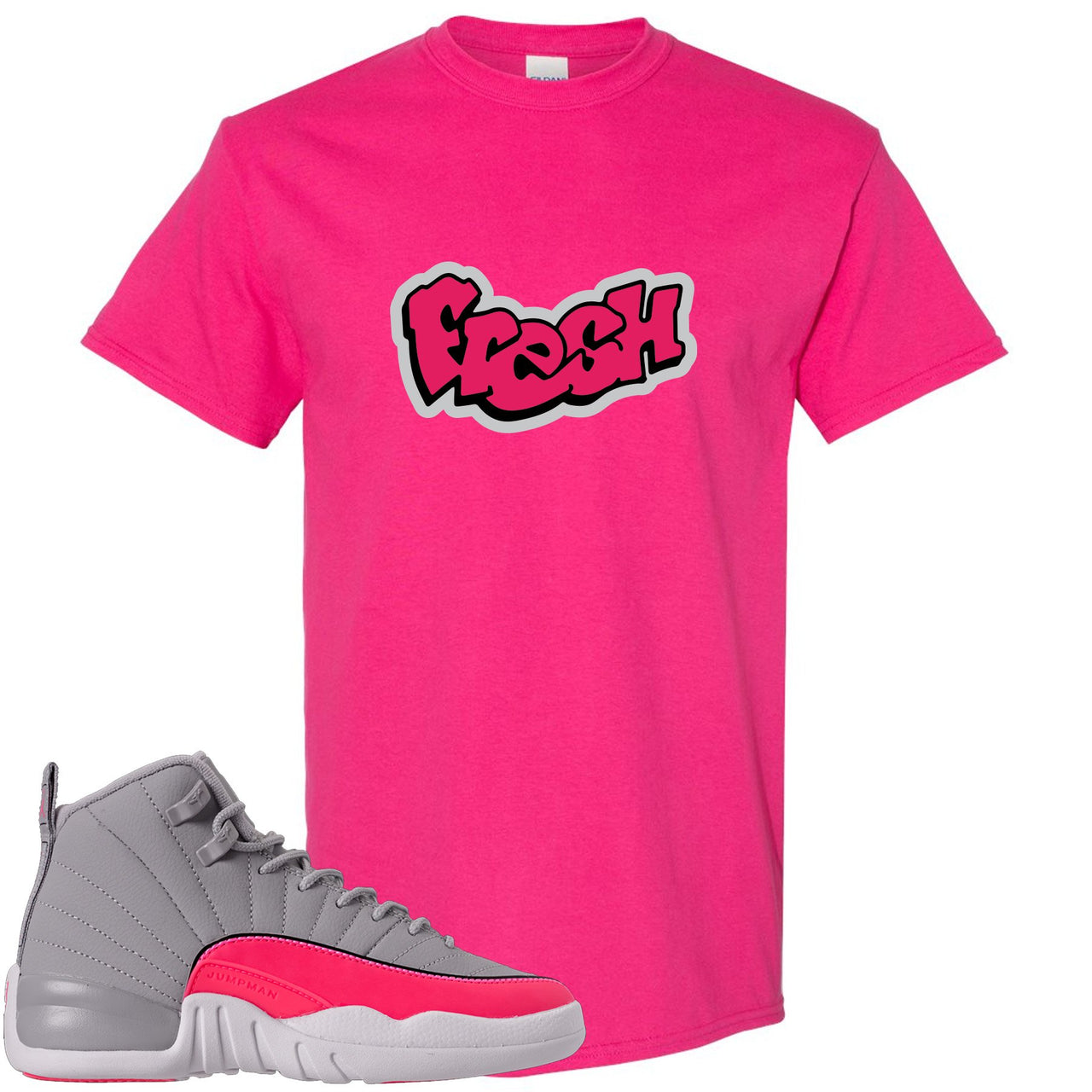 Grey Pink 12s T Shirt | Fresh, Heliconia