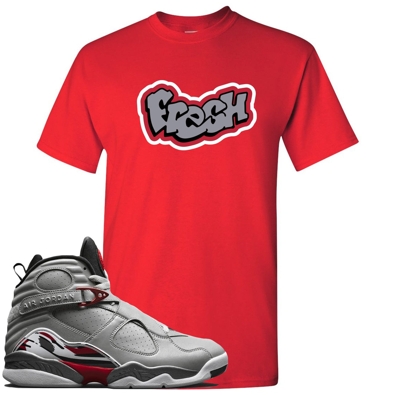 Reflections of a Champion 8s T Shirt | Fresh Logo, Red
