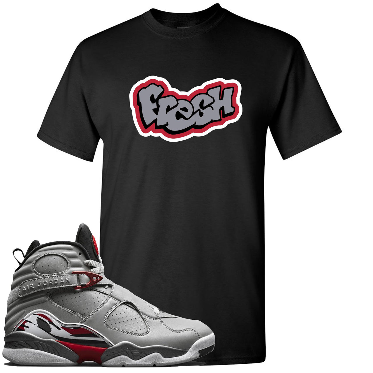 Reflections of a Champion 8s T Shirt | Fresh Logo, Black