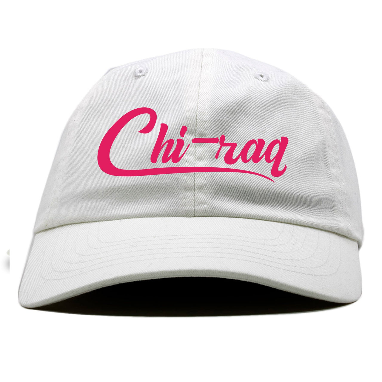 Grey Pink 12s Dad Hat | Chiraq, White