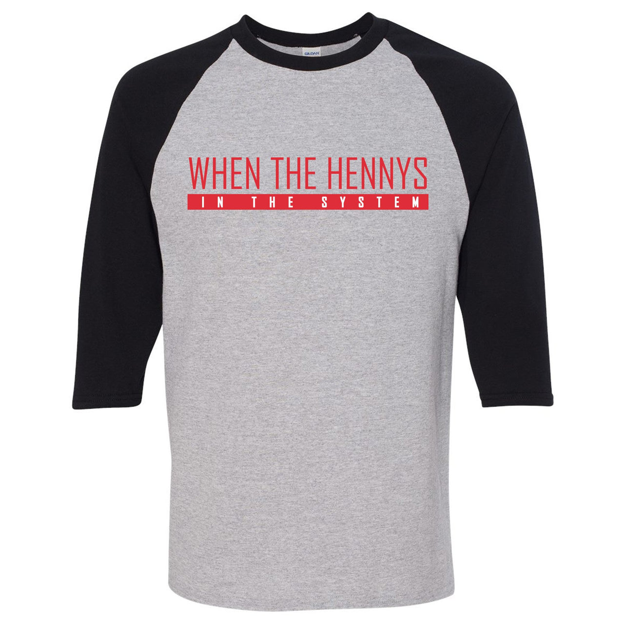 Bred 2019 4s Raglan T Shirt | When the Hennys, Sports Grey and Black
