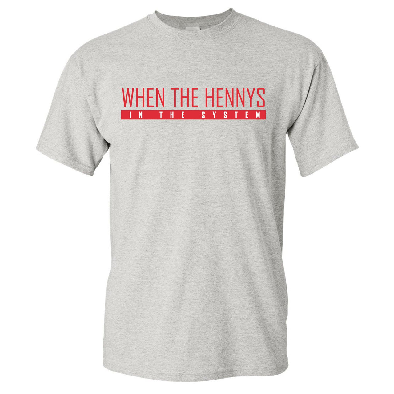 Bred 2019 4s T Shirt | When the Hennys, Gray