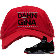 This red and black hat will match great with your Air Jordan 4 Bred shoes