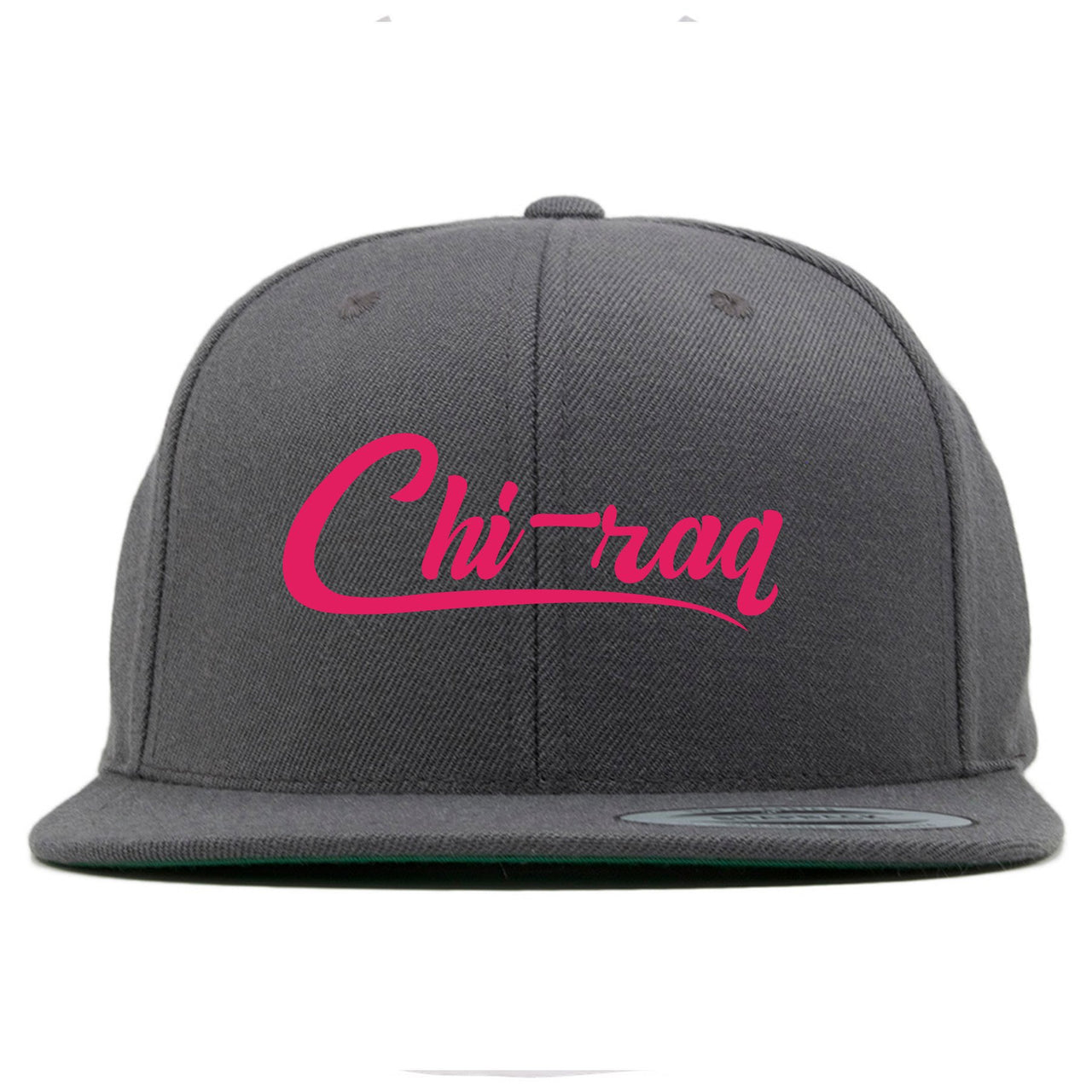 Grey Pink 12s Snapback | Chiraq, Dark Gray
